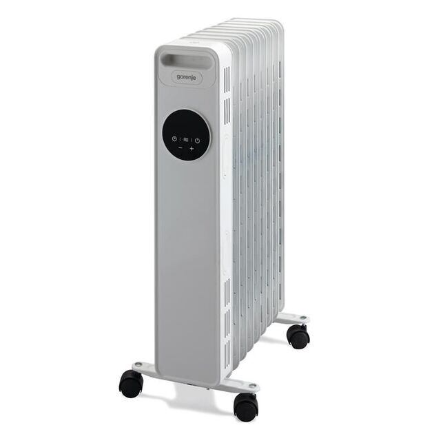 Обігрівач оливний Gorenje, 15м2, 2000Вт, електр. упр-ння, 9 секцій, пульт ДК, білий, фото  | SNABZHENIE.com.ua