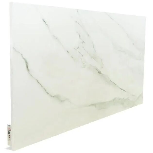 Керамічна панель TEPLOCERAMIC ІЧ + конвекція, 20м2, 1000Вт, електр. упр-ння, 120 х 60см, терморегулятор, білий мармур, фото , изображение 2 | SNABZHENIE.com.ua