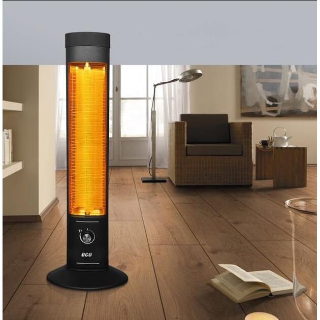 Обігрівач інфрачервоний UFO фламентін, 24м2, 2000Вт, мех. упр-ння, колонного типу, чорний, фото , изображение 3 | SNABZHENIE.com.ua