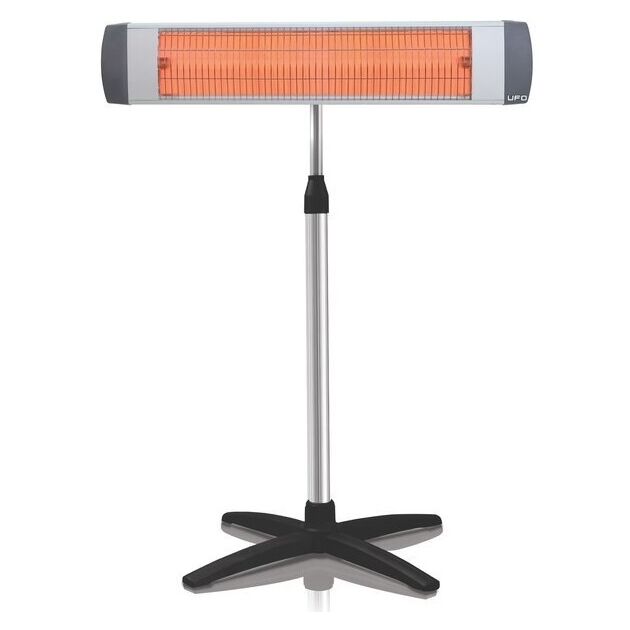 Обігрівач інфрачервоний UFO фламентін, 28м2, 2300Вт, мех. упр-ння, ун. монтаж, + ніжка, сірий/чорний, фото , изображение 2 | SNABZHENIE.com.ua