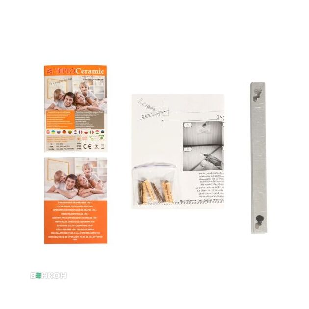 Керамічна панель TEPLOCERAMIC ІЧ + конвекція, 20м2, 1000Вт, електр. упр-ння, 120 х 60см, терморегулятор, мармур, фото , изображение 8 | SNABZHENIE.com.ua