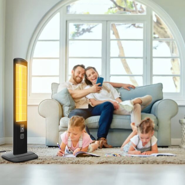 Інфрачервоний обігрівач UFO Erciyus Smart 2300 2.3 кВт, до 28 м2, колонного типу, IP24, мех. керування, пульт ДК, Wi-Fi, фото , изображение 7 | SNABZHENIE.com.ua