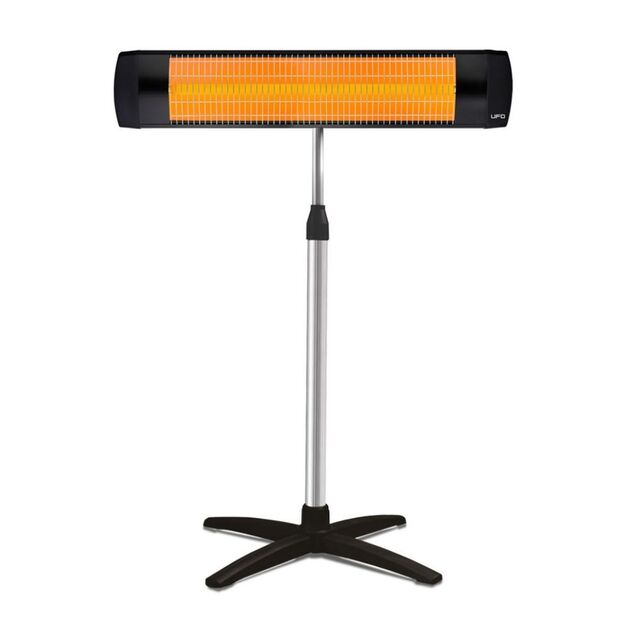 Інфрачервоний обігрівач UFO Basic 2900 + телескопічна ніжка 2.9 кВт, до 35 м2, настінний монтаж або підлоговий, фламентин, IP44, мех. керування, фото , изображение 2 | SNABZHENIE.com.ua