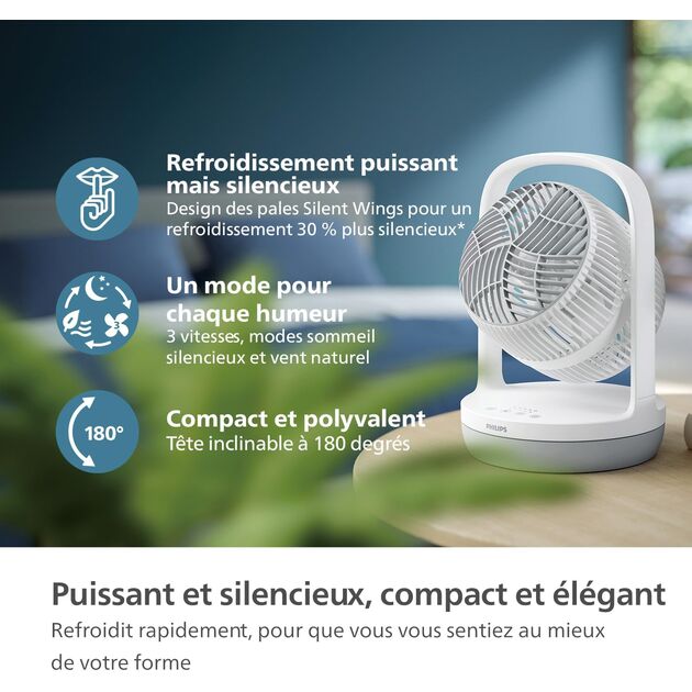 Вентилятор Philips настільний Series 2000, 22см, 28Вт, таймер, поворот 180, білий, фото , изображение 5 | SNABZHENIE.com.ua Вентилятор Philips настільний Series 2000, 22см, 28Вт, таймер, поворот 180, білий, фото , изображение 5 | SNABZHENIE.com.ua