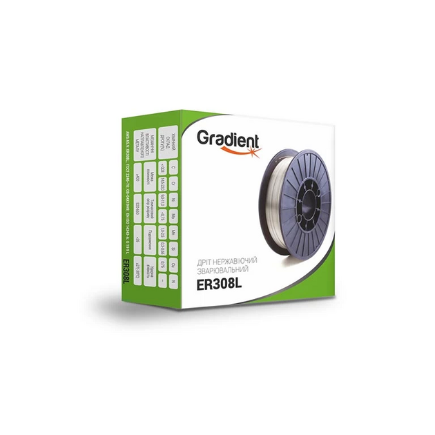 Нержавіючий зварювальний дріт GRADIENT, ER308L, 0,8 мм, 1 кг, фото  | SNABZHENIE.com.ua