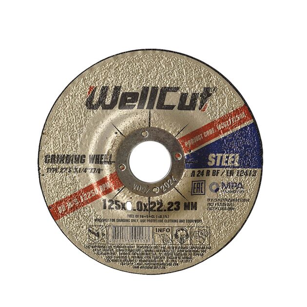 Шліфувальний круг WellCut 1 14А 125 6,0 22,23, фото  | SNABZHENIE.com.ua
