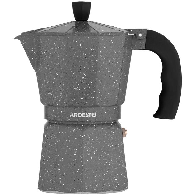 Гейзерна кавоварка Ardesto Gemini Molise, 0.24л, 6 чашок, алюміній, сірий, фото  | SNABZHENIE.com.ua