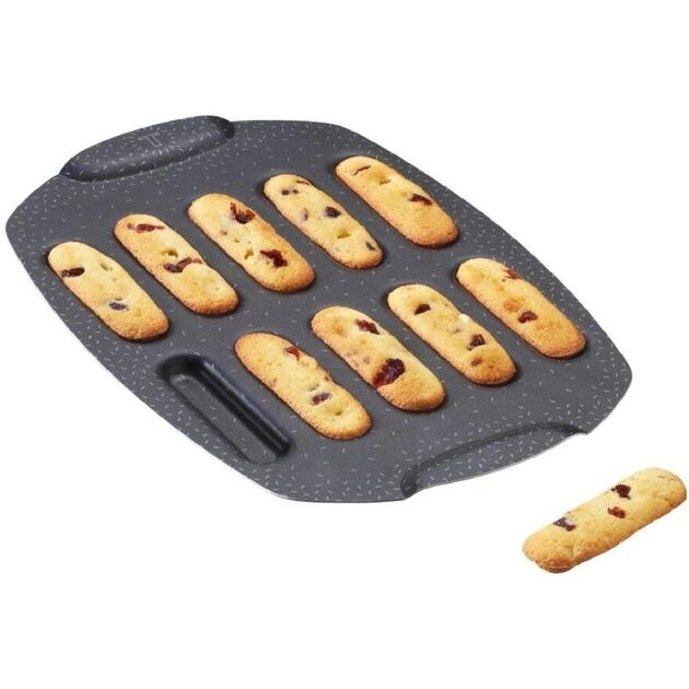 Деко Tefal PerfectBake, 10 форм, прямокутний 21х29см, алюміній, коричневий, фото , изображение 5 | SNABZHENIE.com.ua Деко Tefal PerfectBake, 10 форм, прямокутний 21х29см, алюміній, коричневий, фото , изображение 5 | SNABZHENIE.com.ua