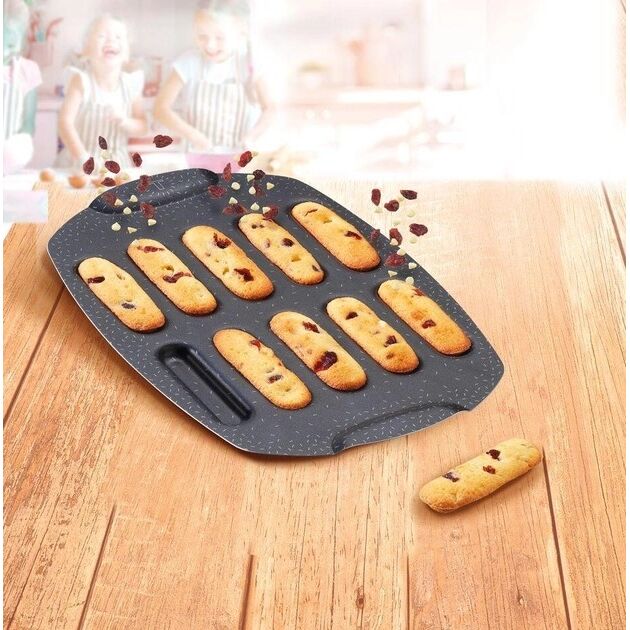 Деко Tefal PerfectBake, 10 форм, прямокутний 21х29см, алюміній, коричневий, фото , изображение 3 | SNABZHENIE.com.ua Деко Tefal PerfectBake, 10 форм, прямокутний 21х29см, алюміній, коричневий, фото , изображение 3 | SNABZHENIE.com.ua