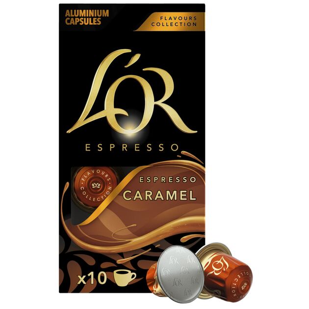 Кава L`OR капсули Espresso Caramel, 100% арабіка, 10шт, Nespresso, фото  | SNABZHENIE.com.ua