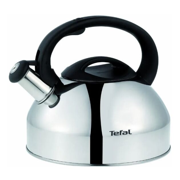 Чайник зі свистком Tefal, 2.5л, нержавіюча сталь, сталевий, чорний, фото  | SNABZHENIE.com.ua