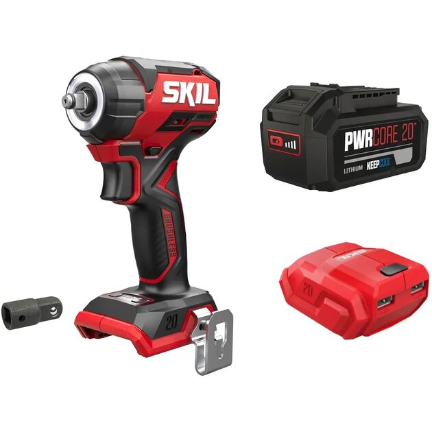 Гайковерт ударний SKIL 3265 CA Compact безщітковий 20В 1х5А·год до 2850об·хв 250Нм 0.9кг, фото  | SNABZHENIE.com.ua