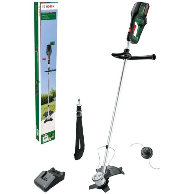 Тример садовий акумуляторний Bosch AdvancedGrassCut 36V-23-750 36V 23см 1х2А·год ЗП  AL 36V-20 4.1кг, фото  | SNABZHENIE.com.ua