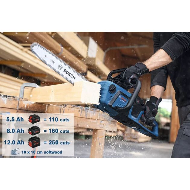 Пила ланцюгова акумуляторна Bosch GKE 18V-40  18В шина 40см 3.7кг без АКБ та ЗП, фото , изображение 5 | SNABZHENIE.com.ua Пила ланцюгова акумуляторна Bosch GKE 18V-40  18В шина 40см 3.7кг без АКБ та ЗП, фото , изображение 5 | SNABZHENIE.com.ua