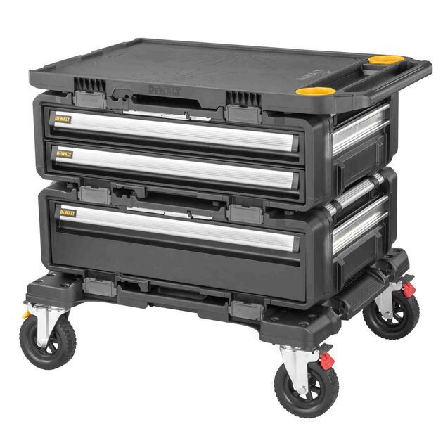 Рабочая станция 4 в 1 (комплект ящиков на тележке) TOUGHSYSTEM 2.0 DXL DeWALT DWST60520-1, фото  | SNABZHENIE.com.ua