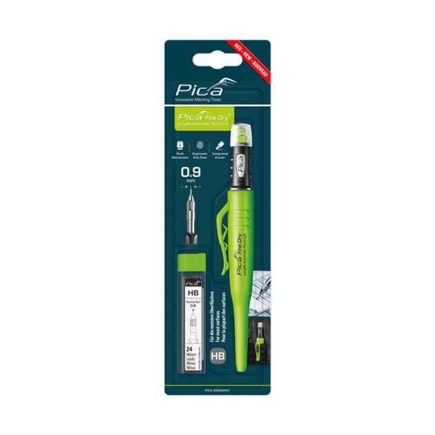 Карандаш механический PICA 7070 Fine Dry Long Life + стержни 0.9мм HB,70703, фото  | SNABZHENIE.com.ua