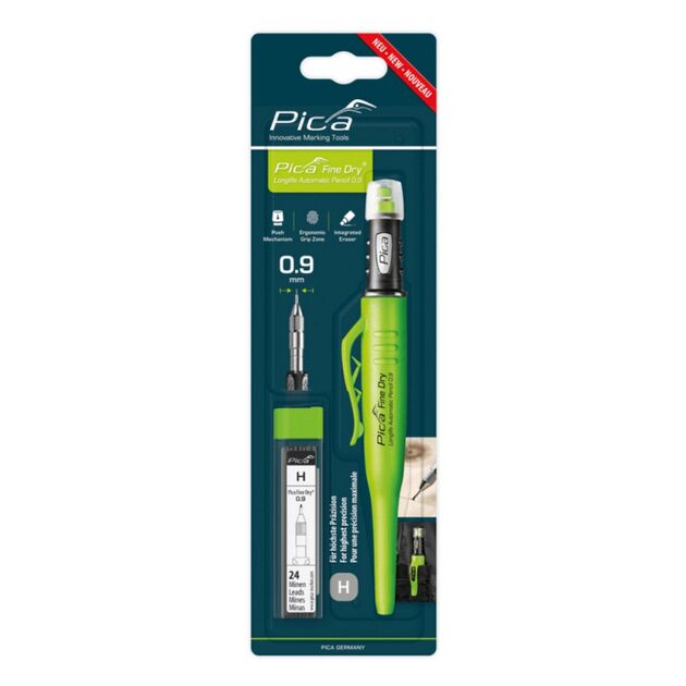 Карандаш механический PICA 7070 Fine Dry Long Life + стержни 7050 0.9мм H, PICA 70705, фото  | SNABZHENIE.com.ua