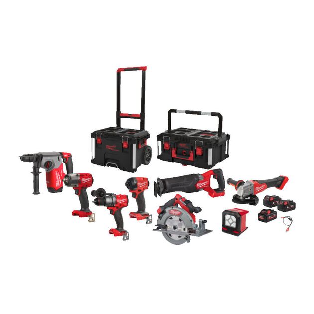 Набор из 8ми инструментов аккумуляторных бесщеточных MILWAUKEE M18 FPP9B-557P, фото  | SNABZHENIE.com.ua