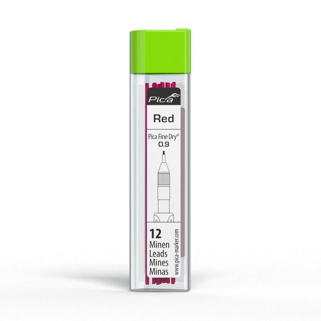 Запасные стержни PICA 7031/SB Fine Dry красный 0,9мм, 12шт, фото  | SNABZHENIE.com.ua