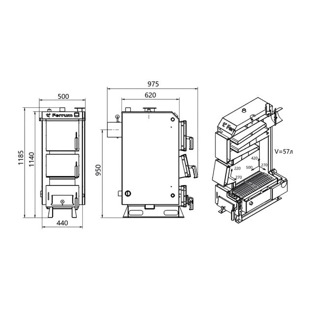 Котел твердотопливный стальной Thermo Alliance Ferrum V 5.0  FSF 16, фото , изображение 2 | SNABZHENIE.com.ua Котел твердотопливный стальной Thermo Alliance Ferrum V 5.0  FSF 16, фото , изображение 2 | SNABZHENIE.com.ua