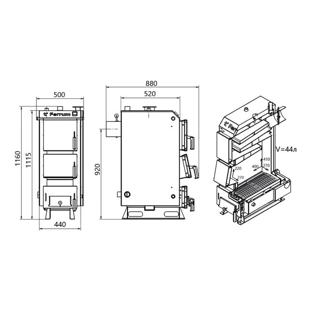 Котел твердотопливный стальной Thermo Alliance Ferrum V 5.0  FSF 12, фото , изображение 2 | SNABZHENIE.com.ua Котел твердотопливный стальной Thermo Alliance Ferrum V 5.0  FSF 12, фото , изображение 2 | SNABZHENIE.com.ua