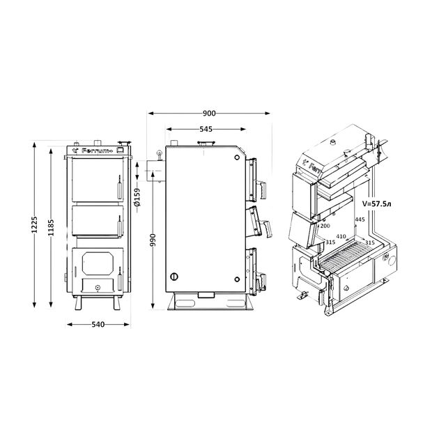 Котел твердотопливный стальной Thermo Alliance Ferrum Plus V 5.0 FSF+ 14, фото , изображение 2 | SNABZHENIE.com.ua Котел твердотопливный стальной Thermo Alliance Ferrum Plus V 5.0 FSF+ 14, фото , изображение 2 | SNABZHENIE.com.ua