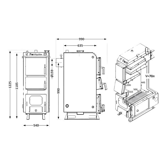 Котел твердотопливный стальной Thermo Alliance Ferrum Plus V 5.0 FSF+ 16, фото , изображение 2 | SNABZHENIE.com.ua Котел твердотопливный стальной Thermo Alliance Ferrum Plus V 5.0 FSF+ 16, фото , изображение 2 | SNABZHENIE.com.ua