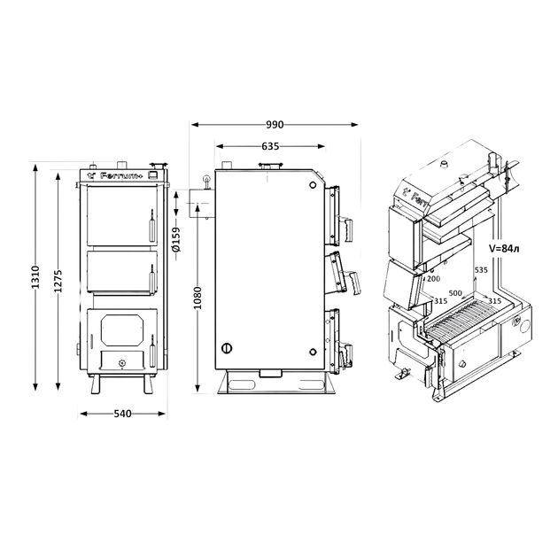 Котел твердотопливный стальной Thermo Alliance Ferrum Plus V 5.0 FSF+ 20, фото , изображение 2 | SNABZHENIE.com.ua Котел твердотопливный стальной Thermo Alliance Ferrum Plus V 5.0 FSF+ 20, фото , изображение 2 | SNABZHENIE.com.ua