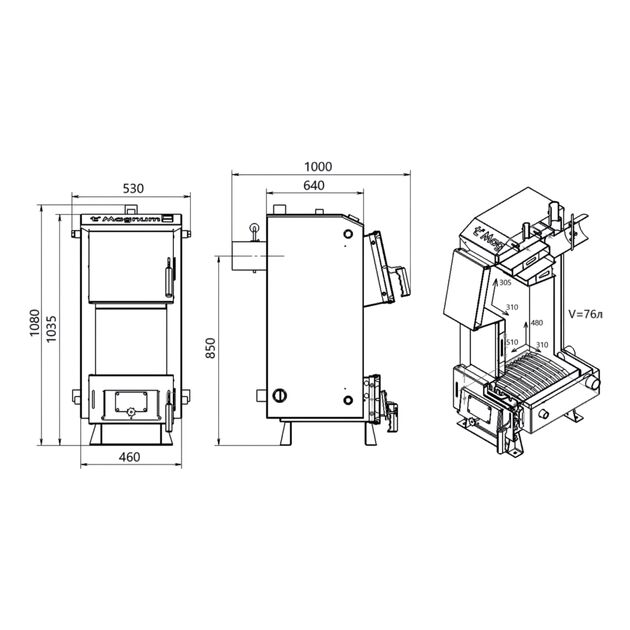 Котел твердотопливный стальной Thermo Alliance Magnum V 5.0 SF 20, фото , изображение 2 | SNABZHENIE.com.ua Котел твердотопливный стальной Thermo Alliance Magnum V 5.0 SF 20, фото , изображение 2 | SNABZHENIE.com.ua