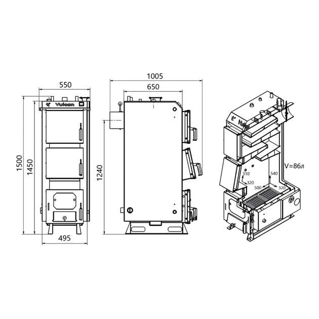 Котел твердотопливный стальной Thermo Alliance Vulcan V 5.0 SF 20, фото , изображение 2 | SNABZHENIE.com.ua Котел твердотопливный стальной Thermo Alliance Vulcan V 5.0 SF 20, фото , изображение 2 | SNABZHENIE.com.ua
