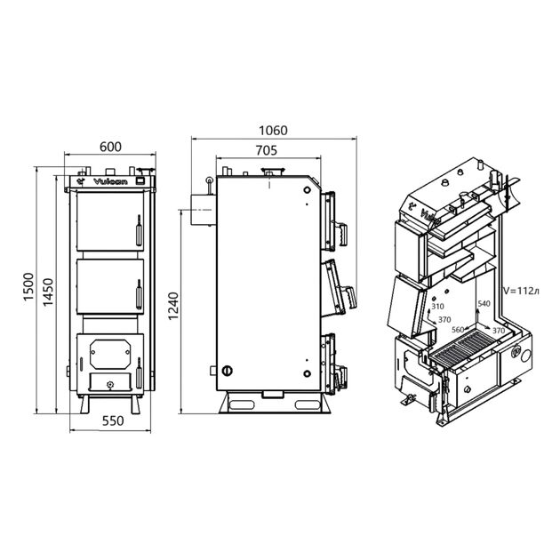 Котел твердотопливный стальной Thermo Alliance Vulcan V 5.0 SF 27, фото , изображение 2 | SNABZHENIE.com.ua Котел твердотопливный стальной Thermo Alliance Vulcan V 5.0 SF 27, фото , изображение 2 | SNABZHENIE.com.ua