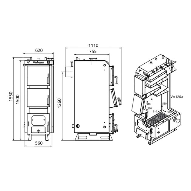 Котел твердотопливный стальной Thermo Alliance Vulcan V 5.0 SF 35, фото , изображение 2 | SNABZHENIE.com.ua Котел твердотопливный стальной Thermo Alliance Vulcan V 5.0 SF 35, фото , изображение 2 | SNABZHENIE.com.ua