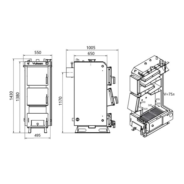 Котел твердотопливный стальной Thermo Alliance Vulcan V 5.0 SF 18, фото , изображение 2 | SNABZHENIE.com.ua Котел твердотопливный стальной Thermo Alliance Vulcan V 5.0 SF 18, фото , изображение 2 | SNABZHENIE.com.ua