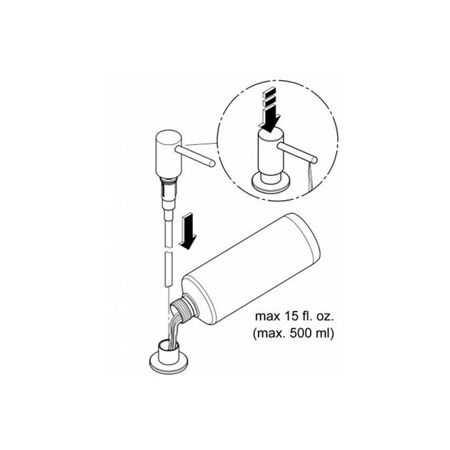 Набор Grohe QuickFix Get UA31484QF7: смеситель для кухни Get 31484001 с дозатором Authentic 40537000, фото , зображення 6 | SNABZHENIE.com.ua