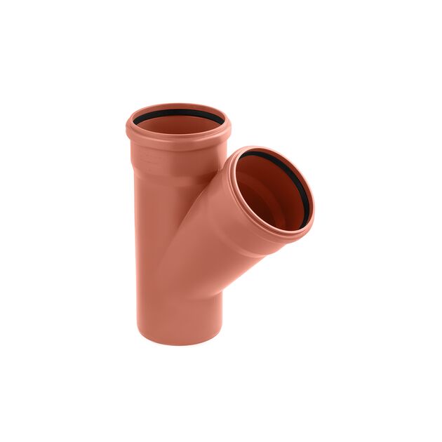 Тройник для наружной канализации Rozma 160х160/45°, фото  | SNABZHENIE.com.ua