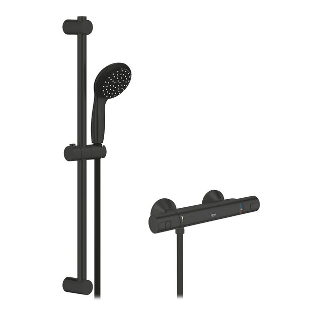 Смеситель термостатический для душа Grohe QuickFix Start Black UA303908T1, фото  | SNABZHENIE.com.ua