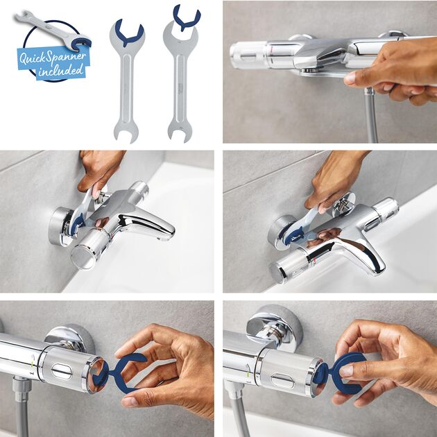 Душевая система термостатическая Grohe QuickFix Vitalio Comfort System 250 Cube 26696001 , фото , изображение 7 | SNABZHENIE.com.ua Душевая система термостатическая Grohe QuickFix Vitalio Comfort System 250 Cube 26696001 , фото , изображение 7 | SNABZHENIE.com.ua