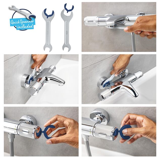 Душевая система термостатическая Grohe QuickFix Vitalio Comfort System 250 26677001, фото , изображение 9 | SNABZHENIE.com.ua Душевая система термостатическая Grohe QuickFix Vitalio Comfort System 250 26677001, фото , изображение 9 | SNABZHENIE.com.ua