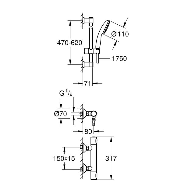 Смеситель термостатический для душа Grohe QuickFix Precision Flow 34800001 , фото , изображение 2 | SNABZHENIE.com.ua Смеситель термостатический для душа Grohe QuickFix Precision Flow 34800001 , фото , изображение 2 | SNABZHENIE.com.ua