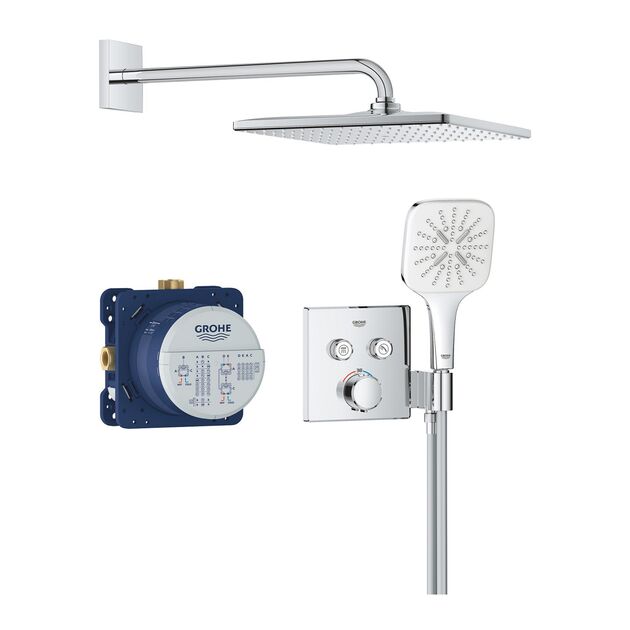 Душевая система скрытого монтажа термостатическая Grohe QuickFix Precision SmartControl Cube 34876000, фото  | SNABZHENIE.com.ua