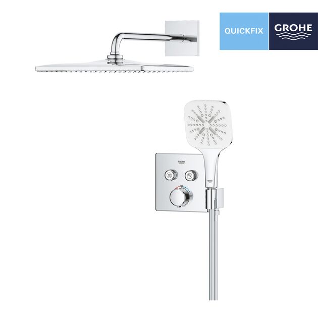 Душевая система скрытого монтажа термостатическая Grohe QuickFix Precision SmartControl Cube 34876000, фото , изображение 4 | SNABZHENIE.com.ua Душевая система скрытого монтажа термостатическая Grohe QuickFix Precision SmartControl Cube 34876000, фото , изображение 4 | SNABZHENIE.com.ua