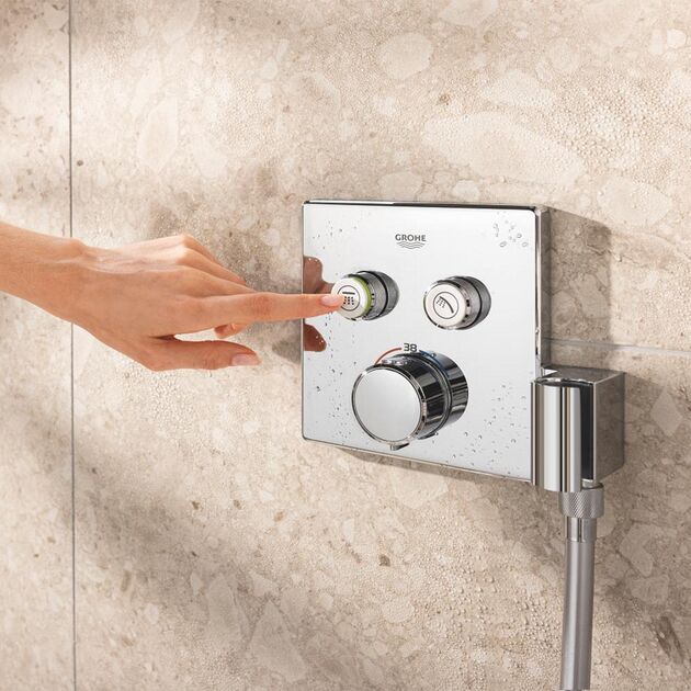 Душевая система скрытого монтажа термостатическая Grohe QuickFix Precision SmartControl Cube 34876000, фото , изображение 6 | SNABZHENIE.com.ua Душевая система скрытого монтажа термостатическая Grohe QuickFix Precision SmartControl Cube 34876000, фото , изображение 6 | SNABZHENIE.com.ua