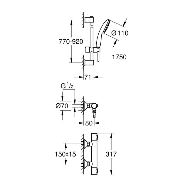 Смеситель термостатический для душа Grohe QuickFix Precision Flow 34805001 , фото , изображение 2 | SNABZHENIE.com.ua Смеситель термостатический для душа Grohe QuickFix Precision Flow 34805001 , фото , изображение 2 | SNABZHENIE.com.ua