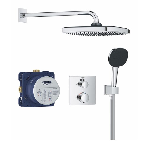 Душевая система скрытого монтажа термостатическая Grohe QuickFix Precision Grohtherm Cube 34882000, фото  | SNABZHENIE.com.ua