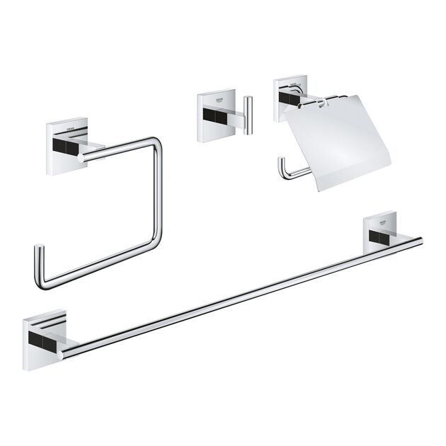 Набор аксессуаров для ванной комнаты Grohe QuickFix Start Cube 3 в 1 41115000, фото  | SNABZHENIE.com.ua