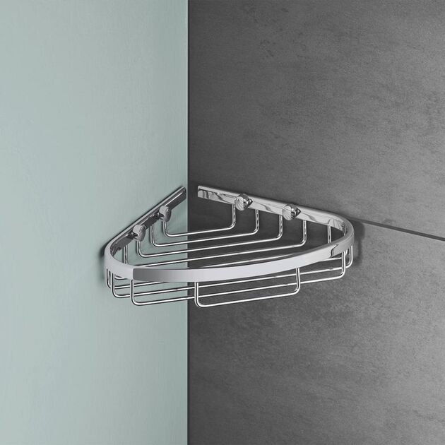 Полка для ванной комнаты Grohe Start Cosmopolitan угловая 41172000, фото , зображення 4 | SNABZHENIE.com.ua Полка для ванной комнаты Grohe Start Cosmopolitan угловая 41172000, фото , зображення 4 | SNABZHENIE.com.ua