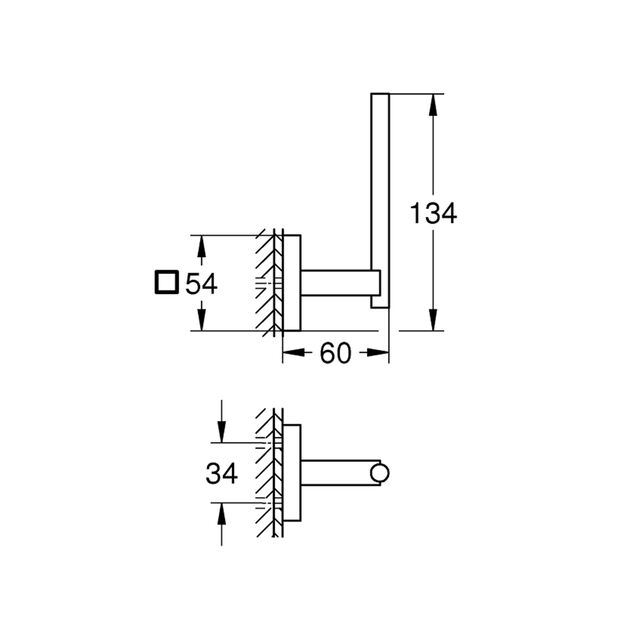 Держатель для запасного рулона бумаги Grohe QuickFix Start Cube 40979000, фото , зображення 2 | SNABZHENIE.com.ua Держатель для запасного рулона бумаги Grohe QuickFix Start Cube 40979000, фото , зображення 2 | SNABZHENIE.com.ua