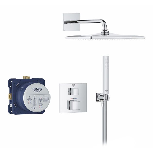 Душевая система скрытого монтажа Grohe QuickFix Precision Cube c Vitalio Rain Mono 310 Cube 34879000, фото , изображение 3 | SNABZHENIE.com.ua Душевая система скрытого монтажа Grohe QuickFix Precision Cube c Vitalio Rain Mono 310 Cube 34879000, фото , изображение 3 | SNABZHENIE.com.ua