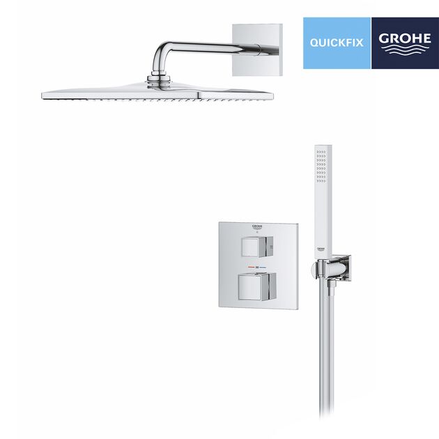 Душевая система скрытого монтажа Grohe QuickFix Precision Cube c Vitalio Rain Mono 310 Cube 34879000, фото , изображение 4 | SNABZHENIE.com.ua Душевая система скрытого монтажа Grohe QuickFix Precision Cube c Vitalio Rain Mono 310 Cube 34879000, фото , изображение 4 | SNABZHENIE.com.ua