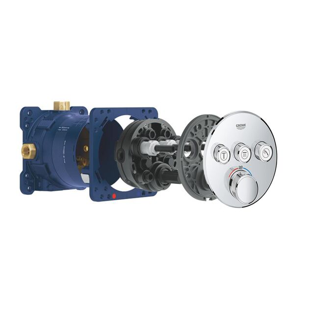 Душевая система скрытого монтажа термостатическая Grohe QuickFix SmartControl UA202802R3, фото , изображение 4 | SNABZHENIE.com.ua Душевая система скрытого монтажа термостатическая Grohe QuickFix SmartControl UA202802R3, фото , изображение 4 | SNABZHENIE.com.ua